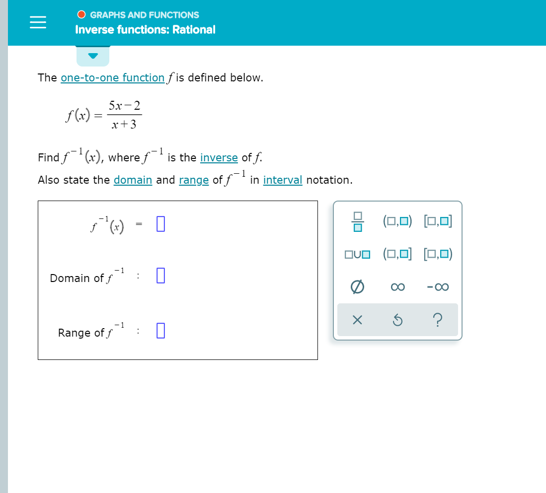 Solved O Graphs And Functions Inverse Functions Rational Chegg Com