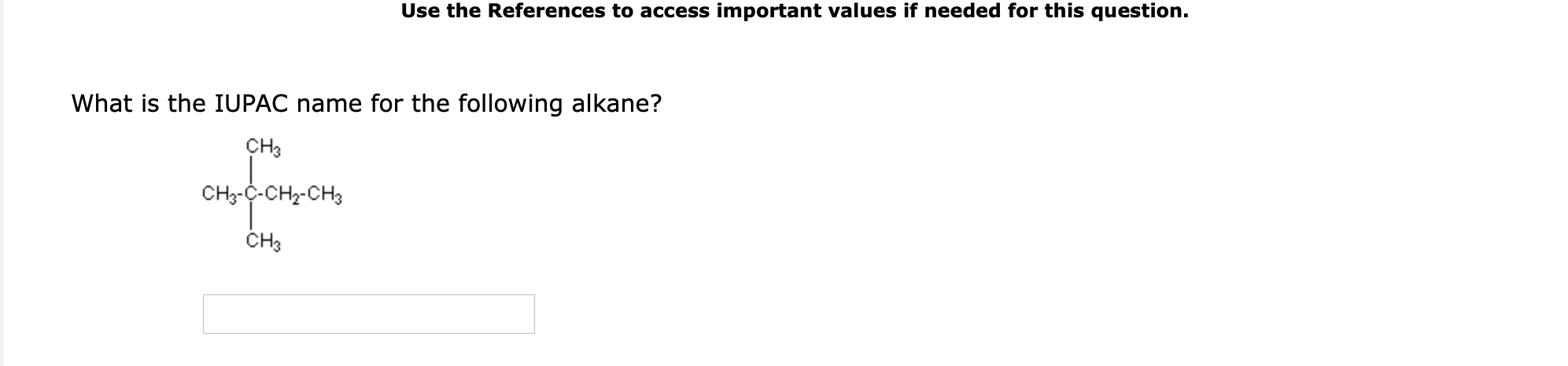 What is the IUPAC name for the following alkane?