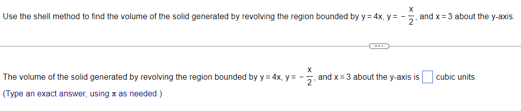 Solved Use the shell method to find the volume of the solid | Chegg.com