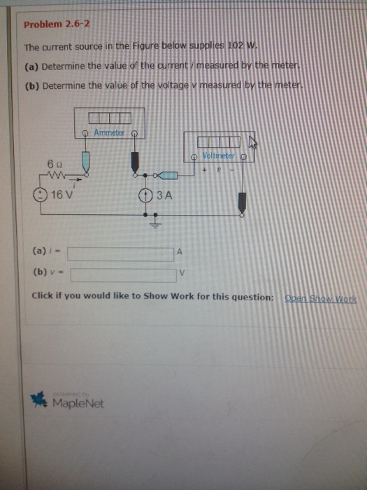 Solved The Current Source In The Figure Below Supplies 102 | Chegg.com