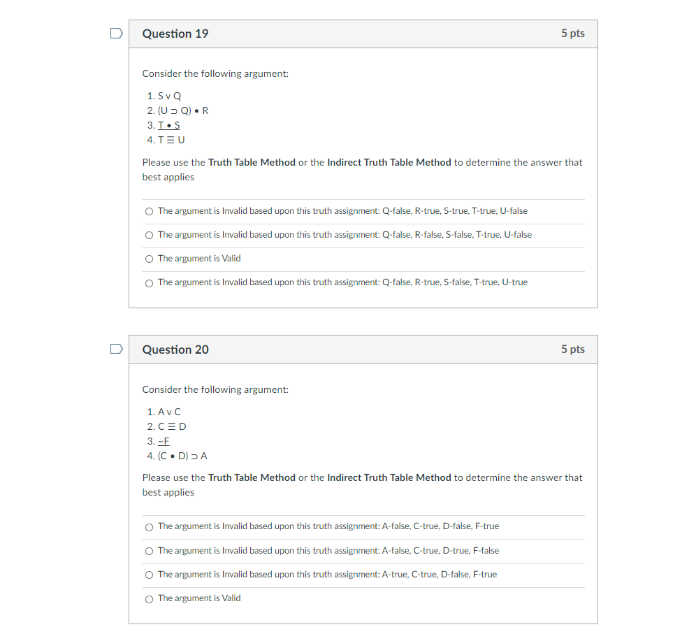 Solved Question 11 5 pts Select the conclusion that follows | Chegg.com
