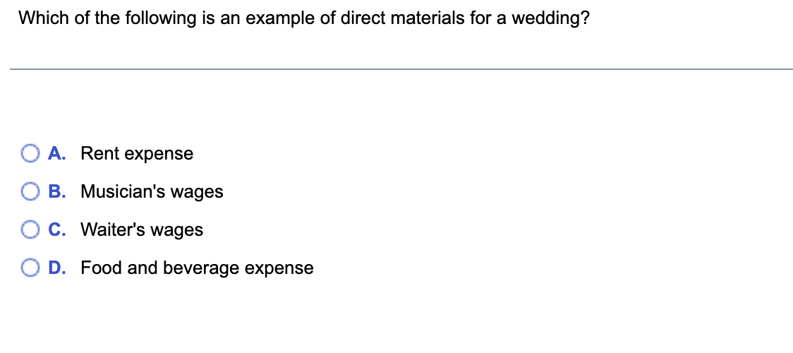 Solved Which of the following is an example of direct | Chegg.com