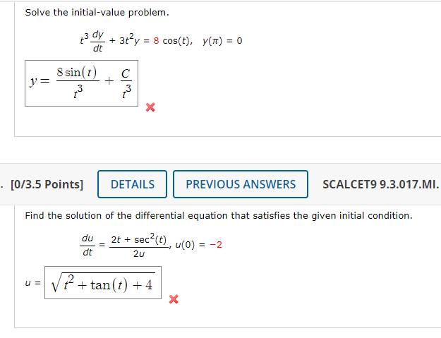 Solved Solve the initial-value problem. | Chegg.com