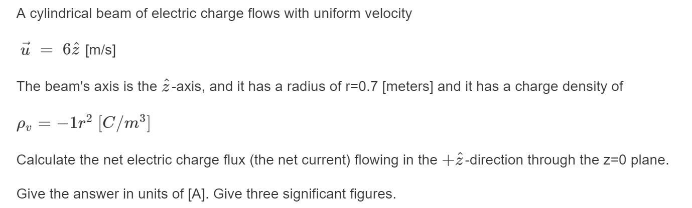 Solved If electric charge flows with a current density | Chegg.com