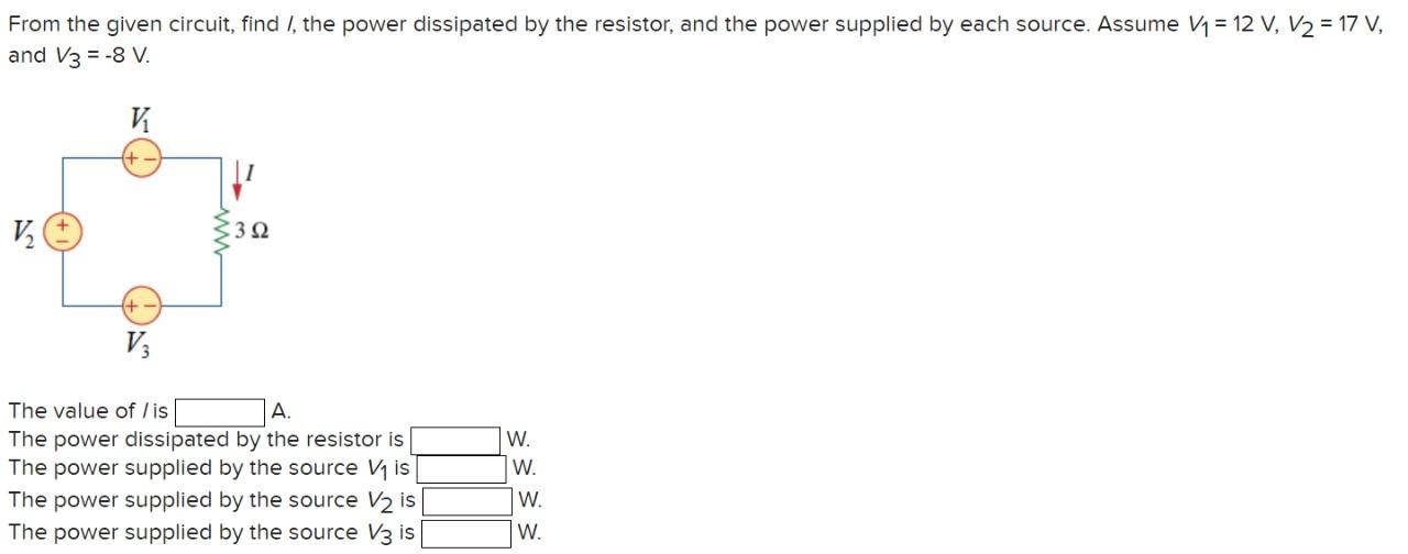 Solved From The Given Circuit, Find L, The Power Dissipated | Chegg.com