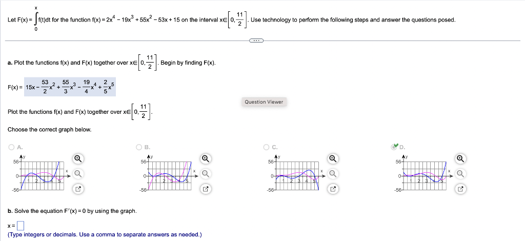 Solved Let F X ∫0xf T Dt For The Function