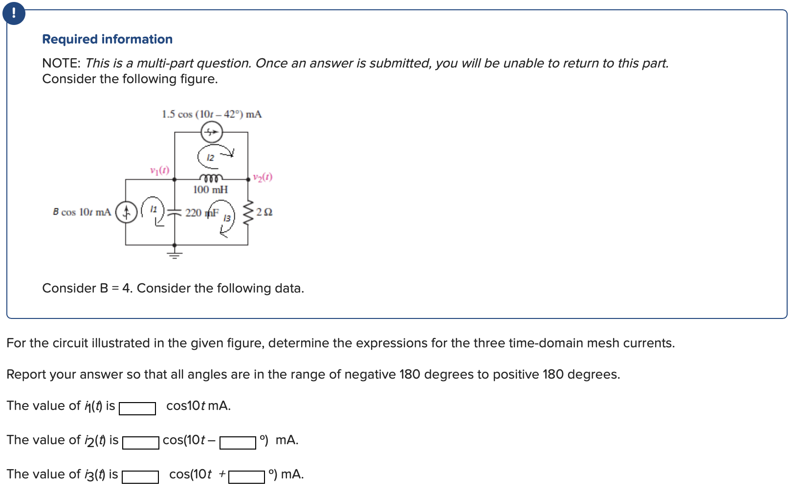 Solved ! Required information NOTE: This is a multi-part | Chegg.com