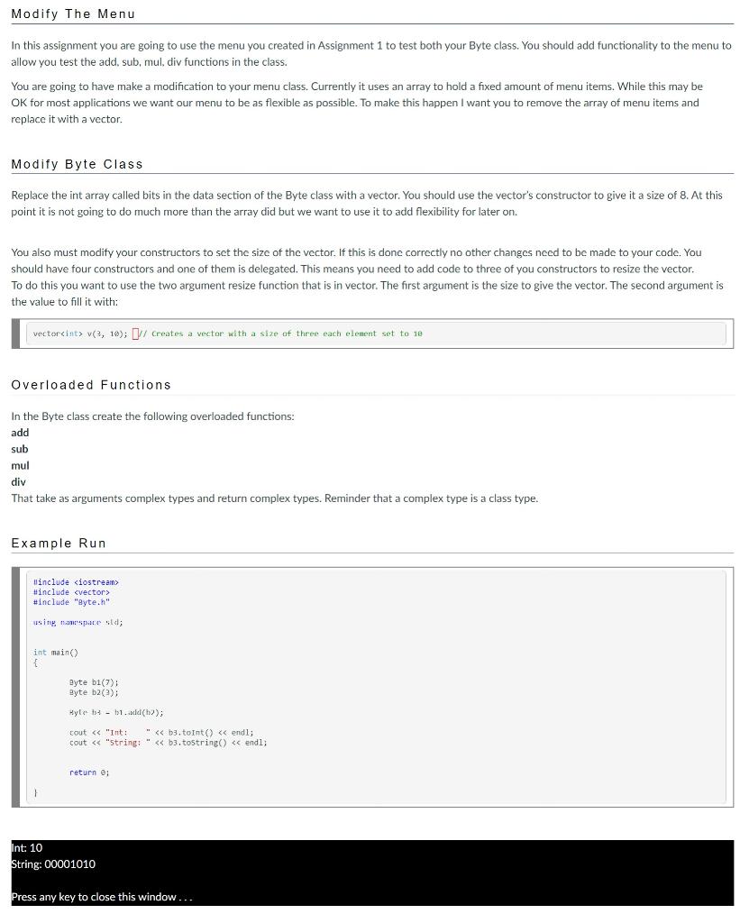 Solved C++ Assignment 1 code: //Main.cpp #include | Chegg.com