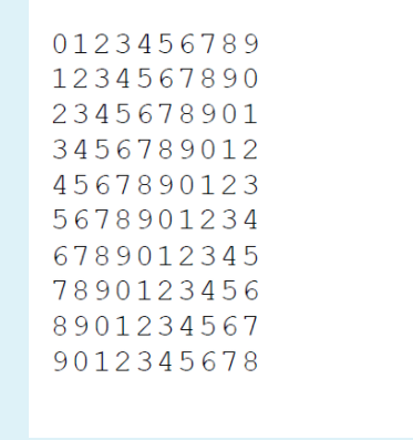 Solved 0123456789 1234567890 2345678901 3456789012