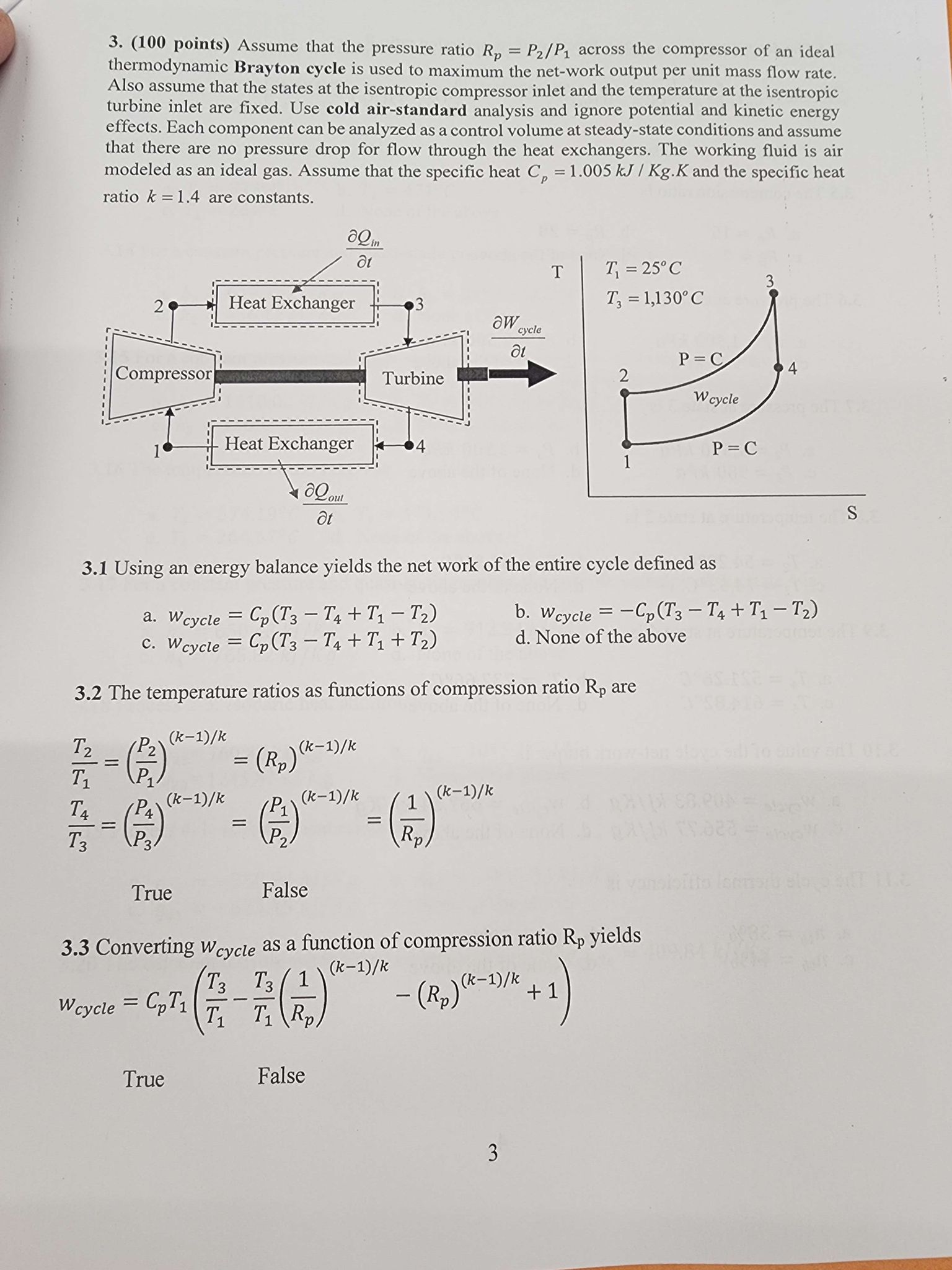 Solved 3.12 For a constant pressure and quasi-static | Chegg.com