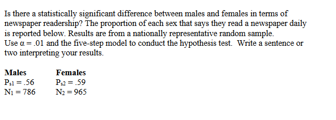 Solved Is There A Statistically Significant Difference 4106