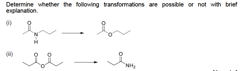 Solved Determine whether the following transformations are | Chegg.com