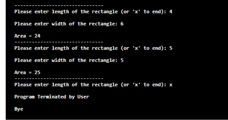 Solved / calculate area of rectangle using class in | Chegg.com