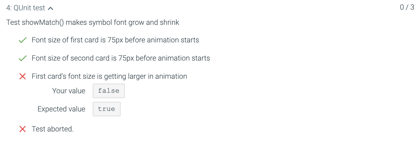  LAB: Memory game animations (jQuery) The given 
