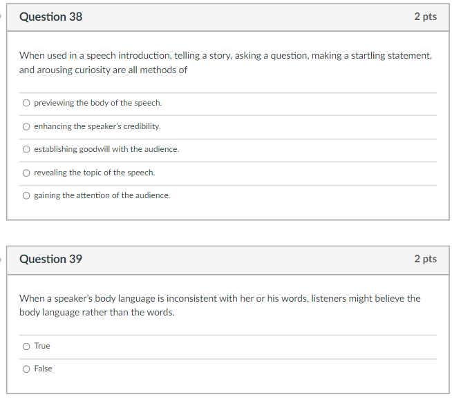 Solved Question 36 2 Pts What Error In Reasoning Is