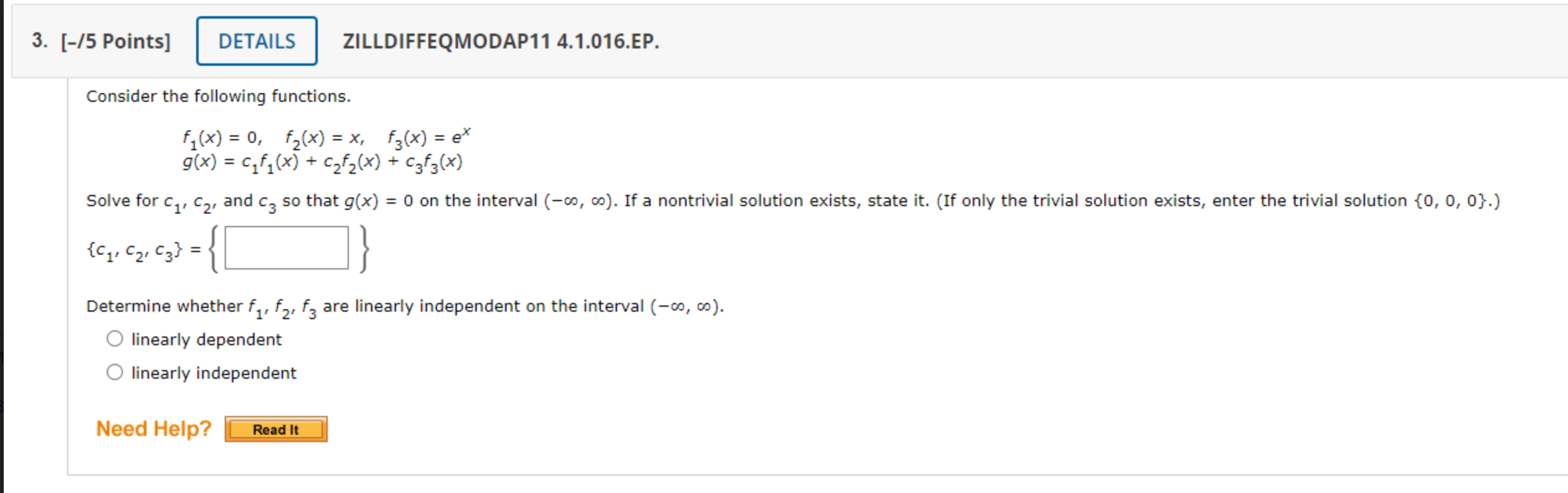 Solved Consider the following functions. | Chegg.com