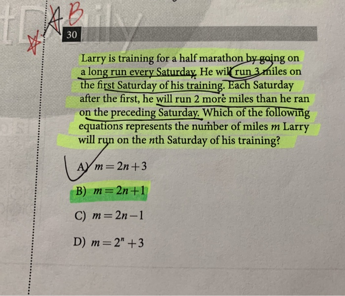 Solved 30 Larry Is Training For A Half Marathon A Long Run | Chegg.com