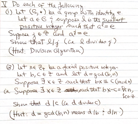 Left Group 6 Solved e I Do each of the following (1) Let (6) be a group | Chegg.com
