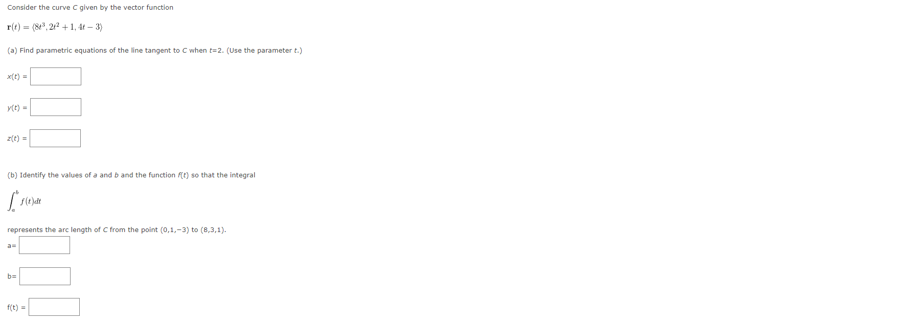Solved Consider the curve C given by the vector | Chegg.com