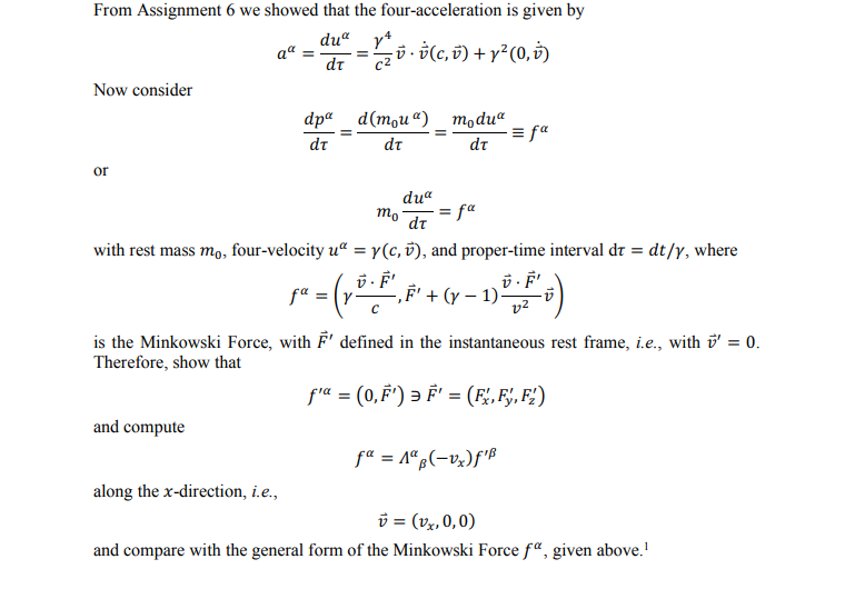 From Assignment 6 we showed that the | Chegg.com