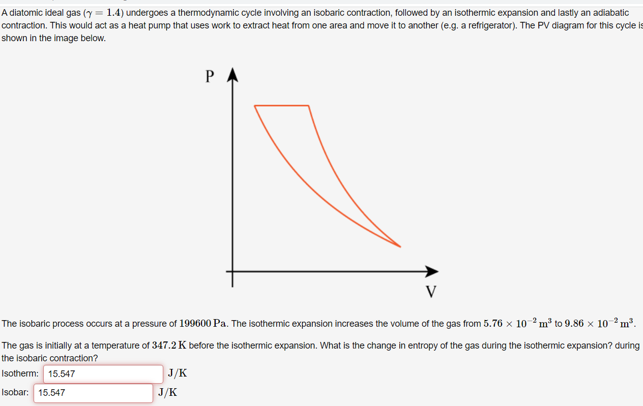 Solved A Diatomic Ideal Gas (y = 1.4) Undergoes A | Chegg.com