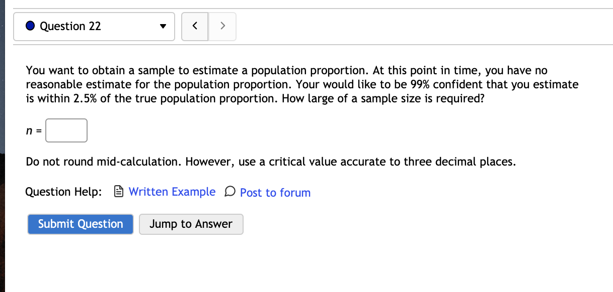 Solved Question 21 You want to obtain a sample to | Chegg.com