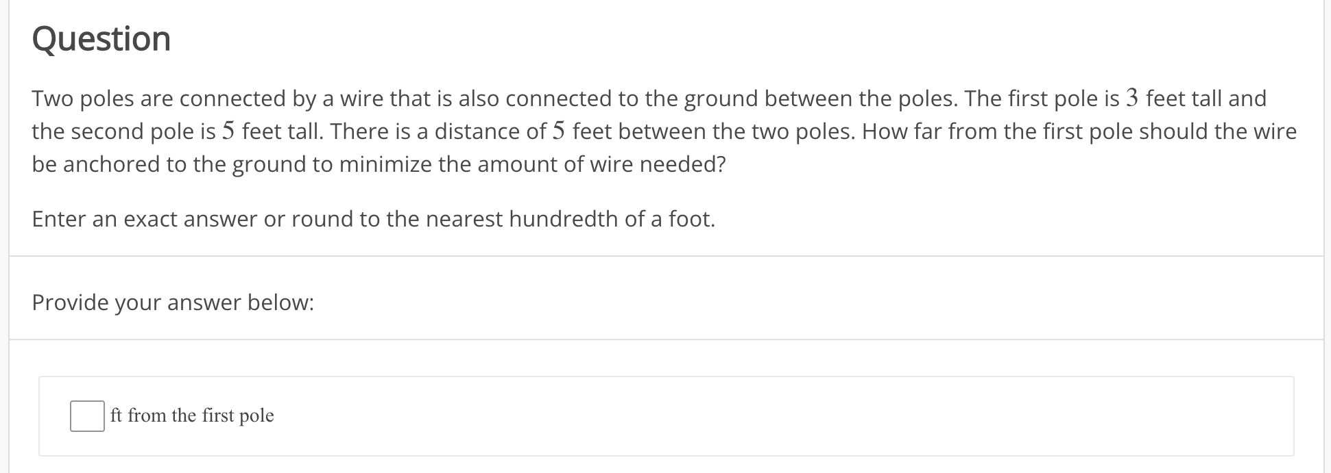 Solved Two poles are connected by a wire that is also | Chegg.com