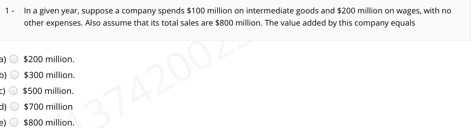 Solved 1 - In a given year, suppose a company spends $100 | Chegg.com
