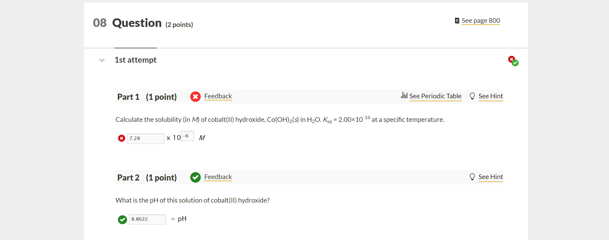 Solved 08 Question (2 points) e See page 800 1st attempt | Chegg.com