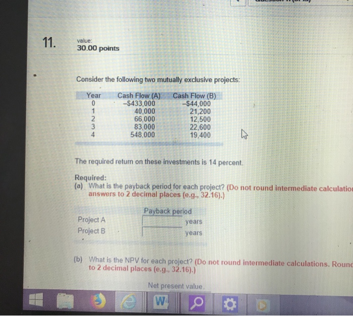 Solved value: 30.00 points Consider the following two | Chegg.com