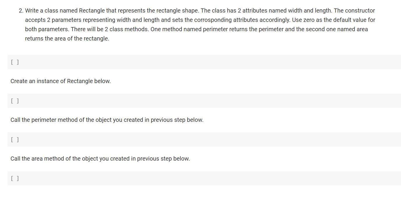 Solved 2. Write a class named Rectangle that represents the | Chegg.com