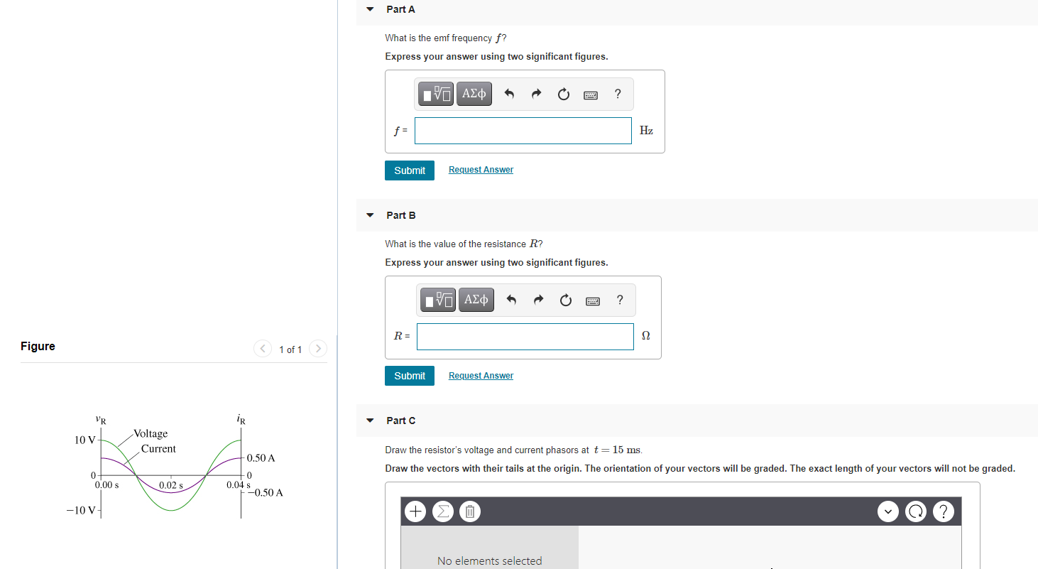 Solved Part A What is the emf frequency f? Express your