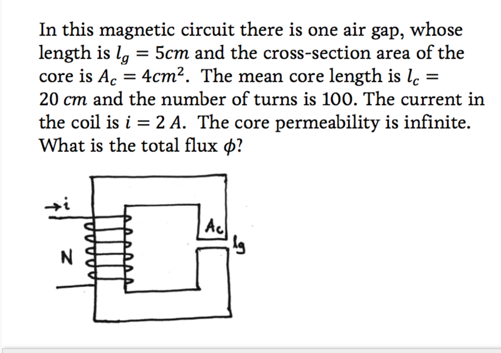 Solved In this circuit there is one air gap, whose