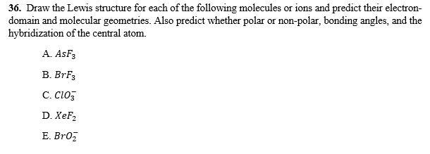 Solved Draw the Lewis structure for each of the following | Chegg.com