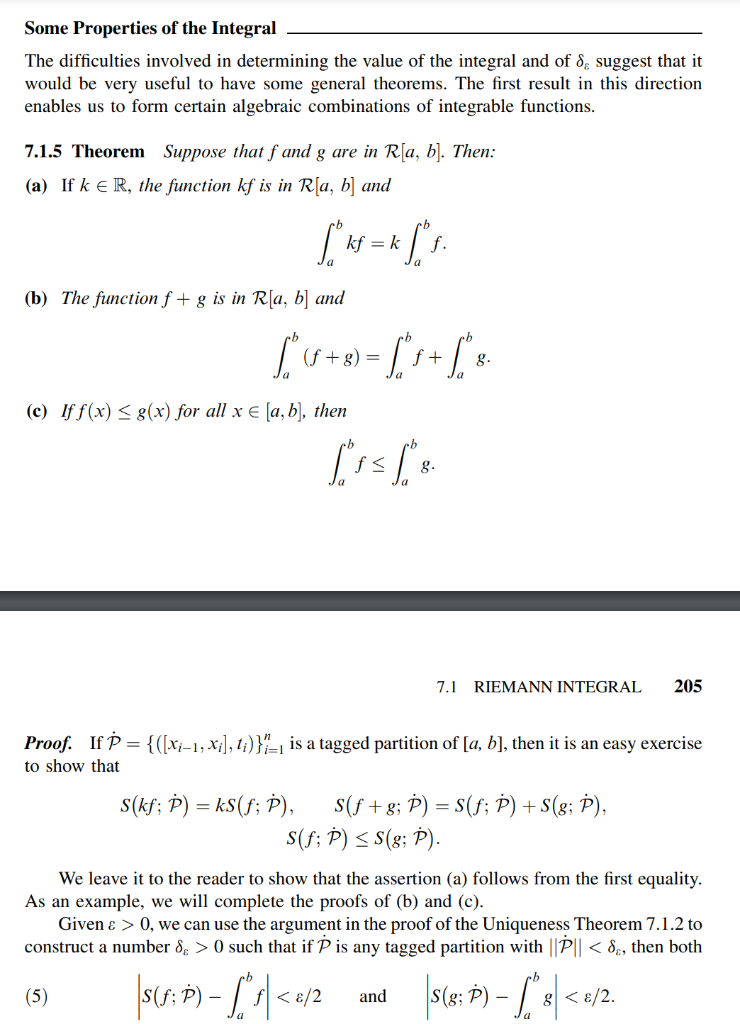 Solved Some Properties Of The Integral The Difficulties I Chegg Com