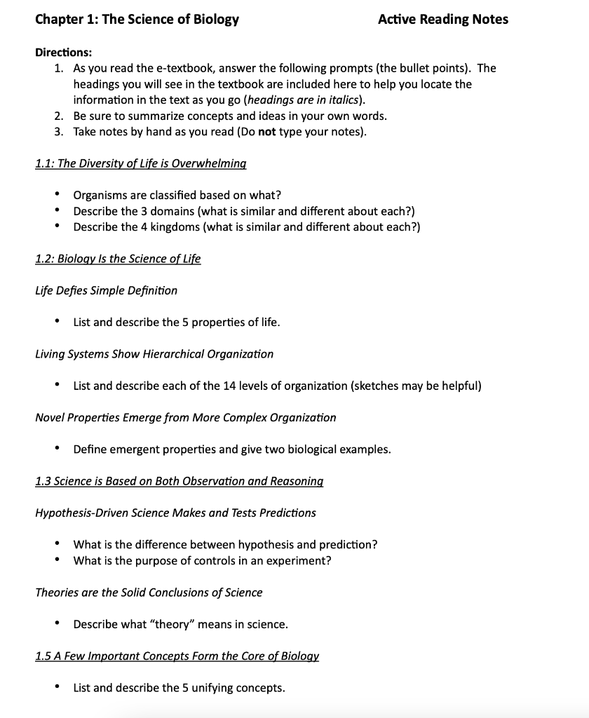 Textbook answer form 5 biology advanced higher