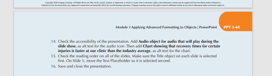 Solved PowerPoint | Module 3 Applying Advanced Formatting to | Chegg.com