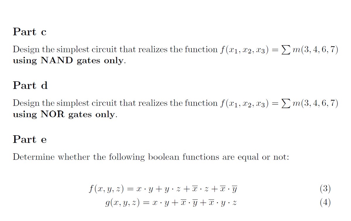 Solved This Question Is About The Optimization Of Logical | Chegg.com