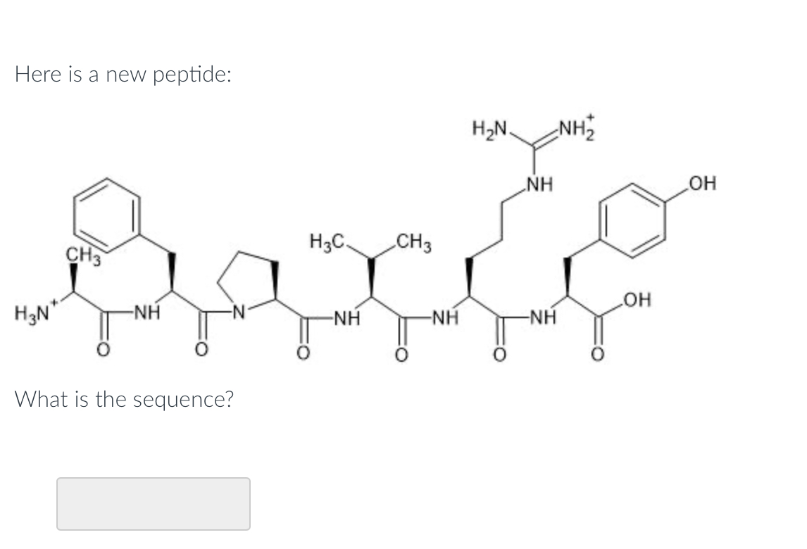 Solved Here Is A New Peptide: What Is The Sequence? | Chegg.com