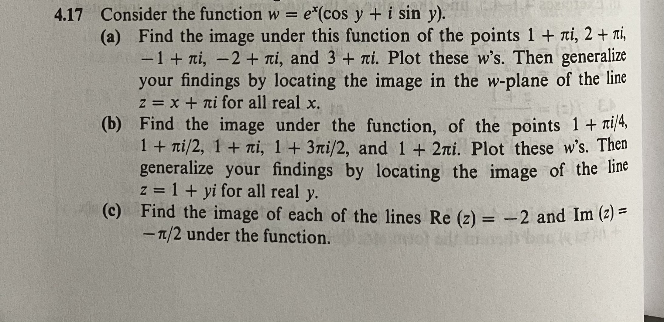 Solved 1.17 Consider the function w=ex(cosy+isiny). (a) Find | Chegg.com