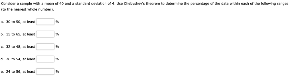 Solved Consider a sample with a mean of 40 and a standard | Chegg.com