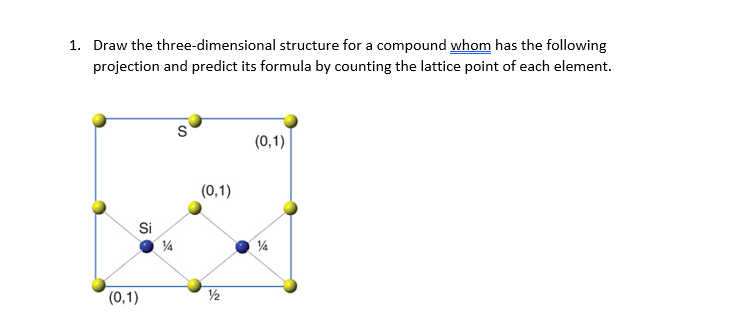Solved 1. Draw the three-dimensional structure for a | Chegg.com