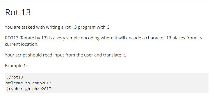 Solved Rot 13 You Are Tasked With Writing A Rot 13 Program | Chegg.com