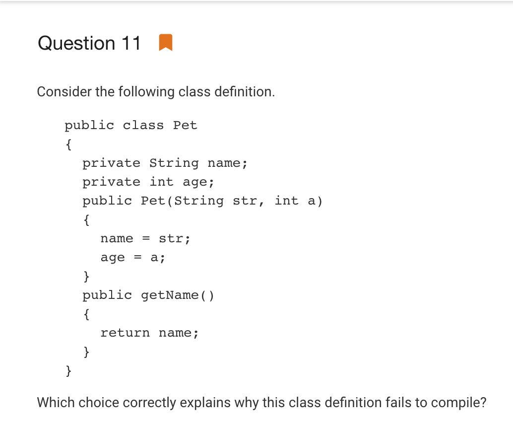 Solved public class Puppy\{ String name; public Puppy()\{