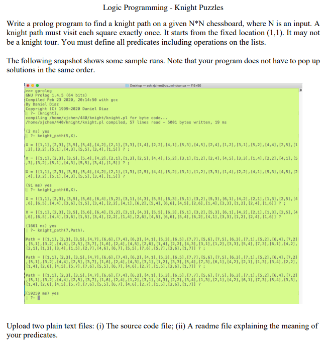 Solved Logic Programming - Knight Puzzles Write a prolog | Chegg.com