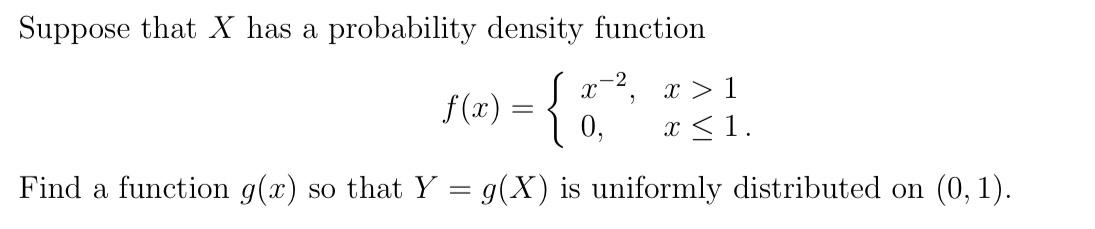 Solved Suppose that X has a probability density function | Chegg.com