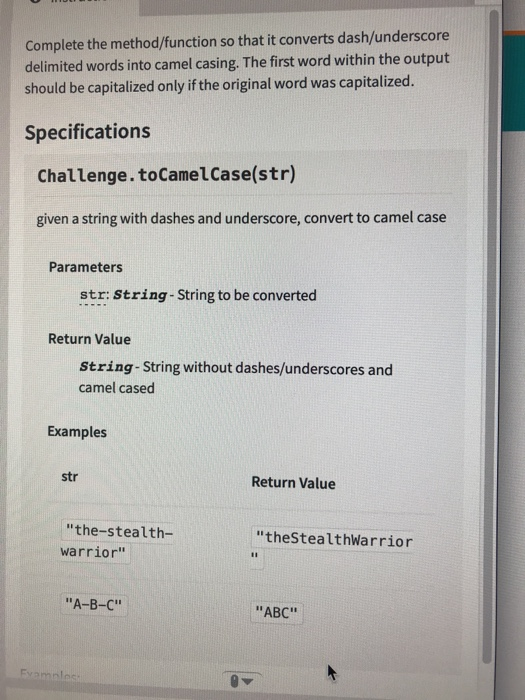 Solved Complete the method/function so that it converts