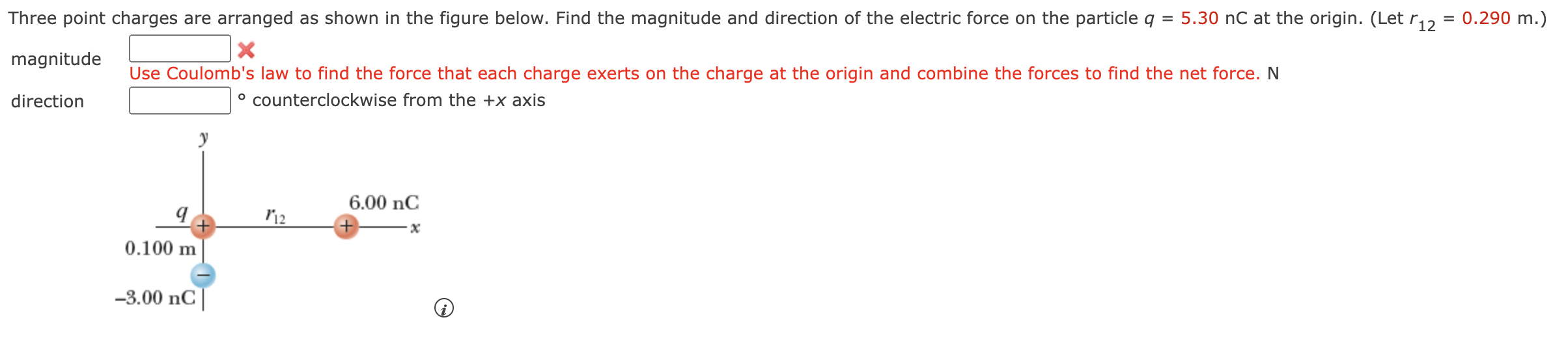 Solved Three point charges are arranged as shown in the | Chegg.com