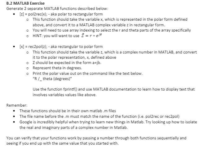 Solved B.2 MATLAB Exercise Generate 2 Separate MATLAB | Chegg.com