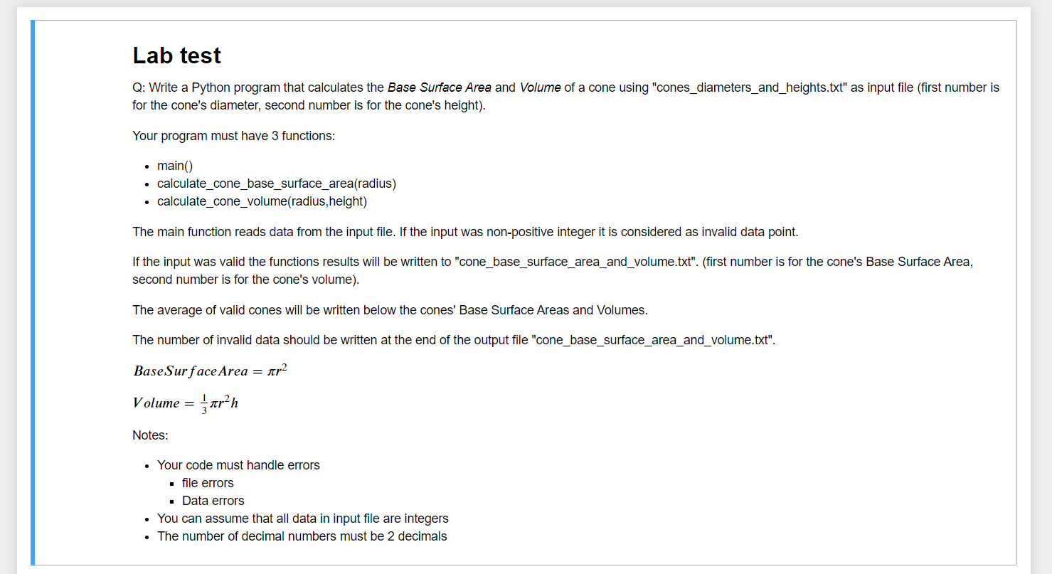 Solved Q: Write a Python program that calculates the | Chegg.com